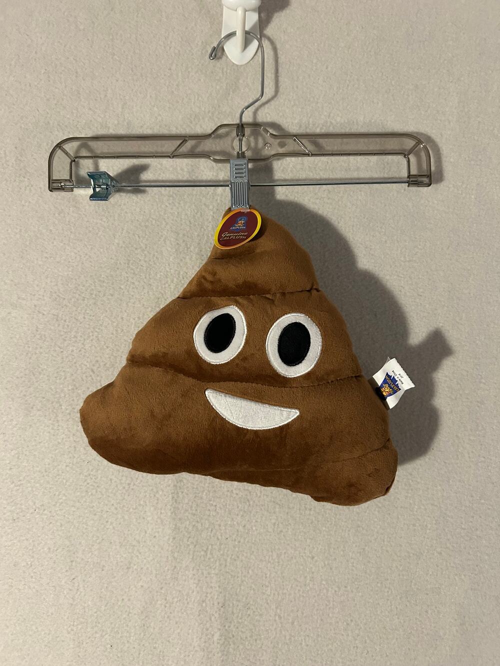 Calplush Poop Emoji Plush Brown Smiley Face Stuffed Toy Kawaii Decor